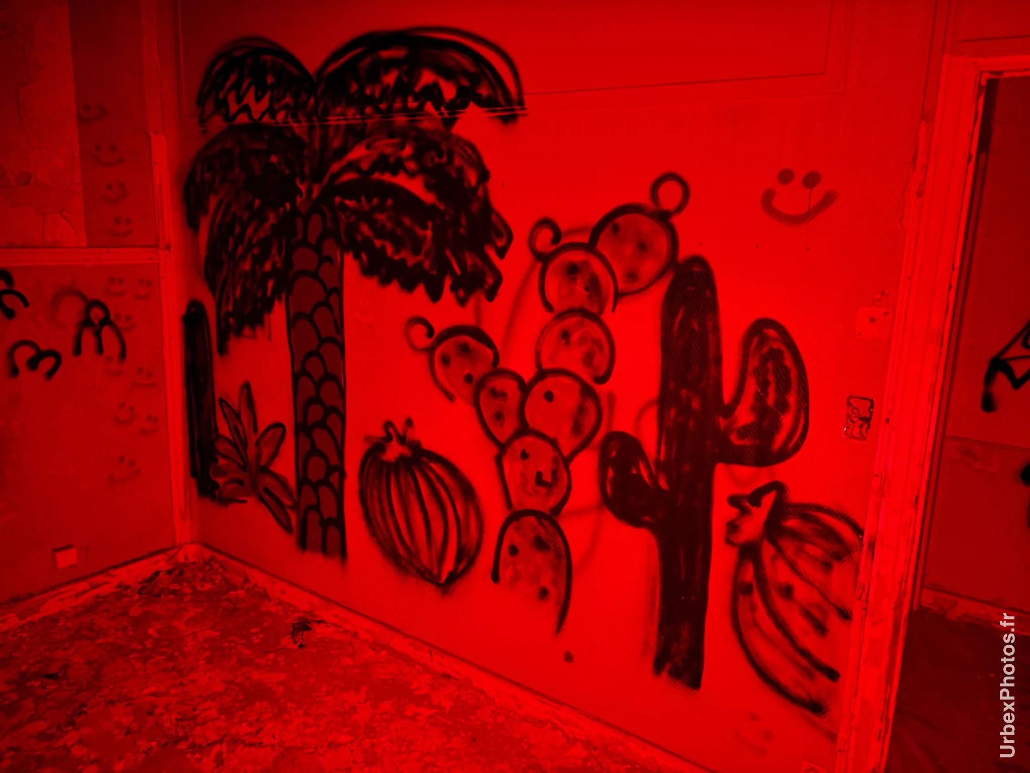 Dessin "Désert univers Mario" dans le Sanatorium Simone Weber