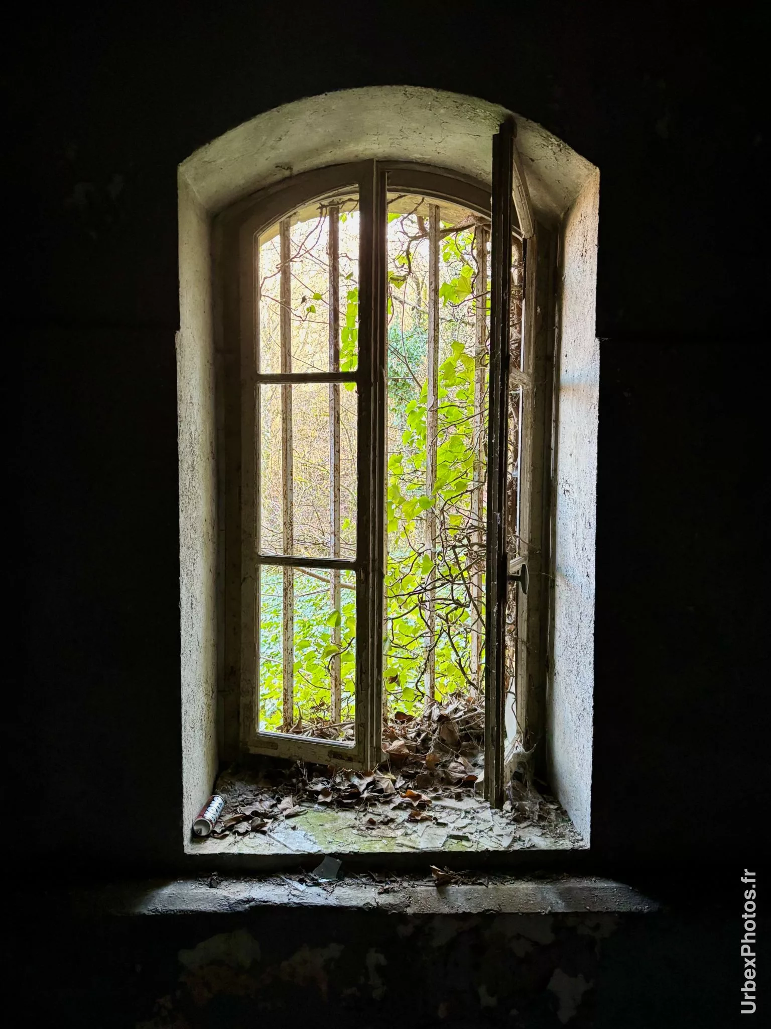 Photo urbex d'une fenêtre du Fort Schneider en Lorraine