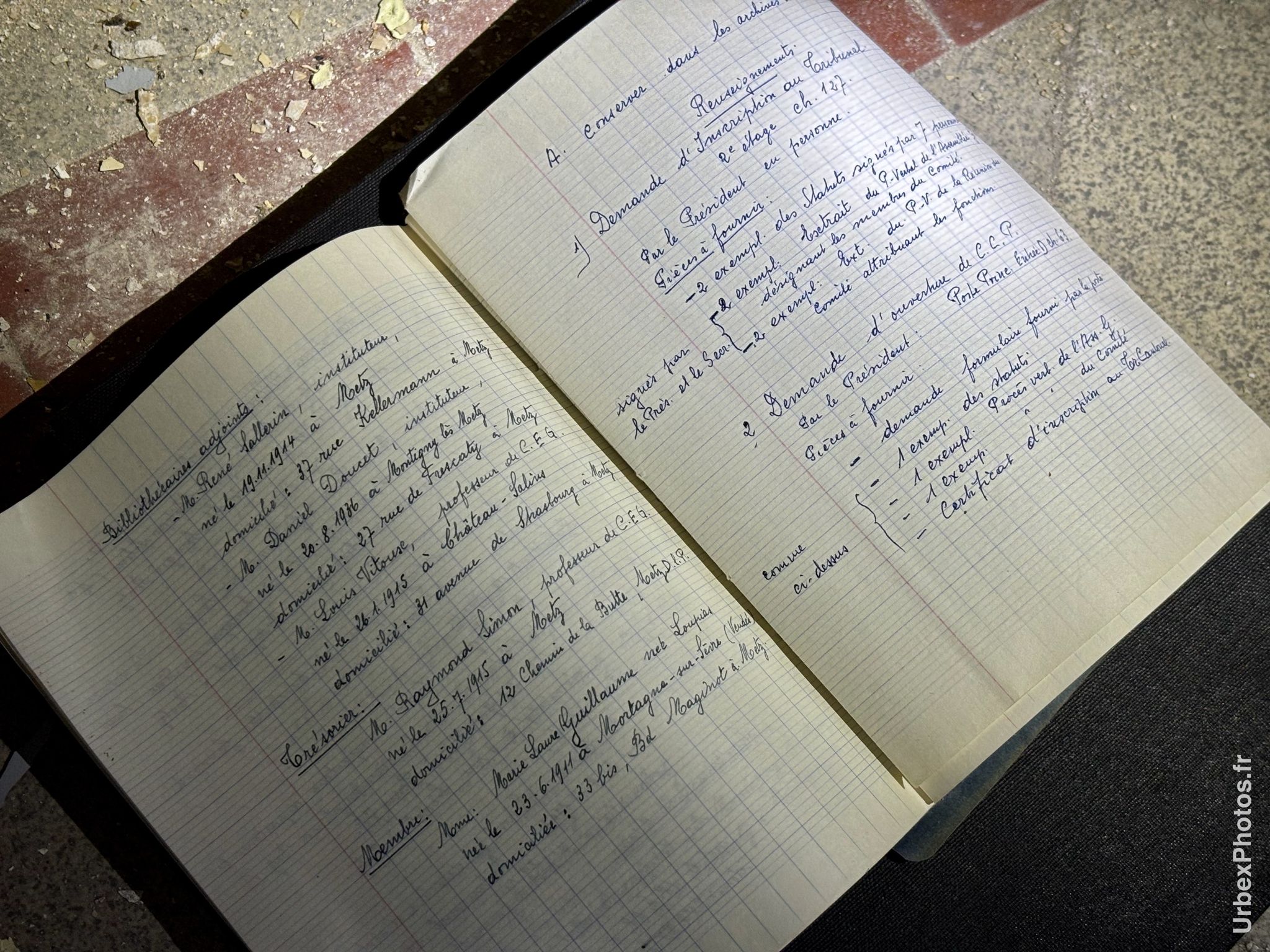 Un cahier ouvert