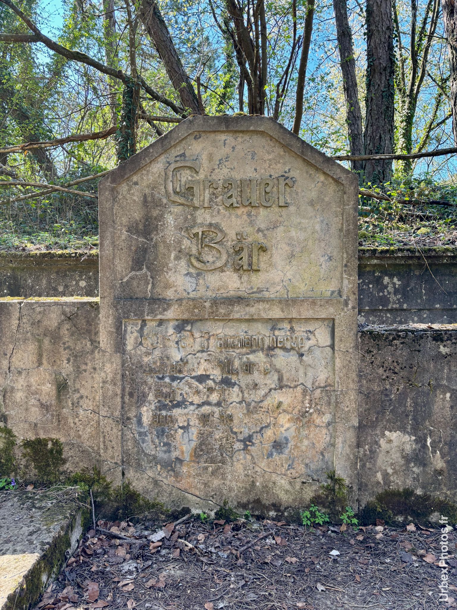 Inscription d'identification de l'ouvrage Grauer Bär