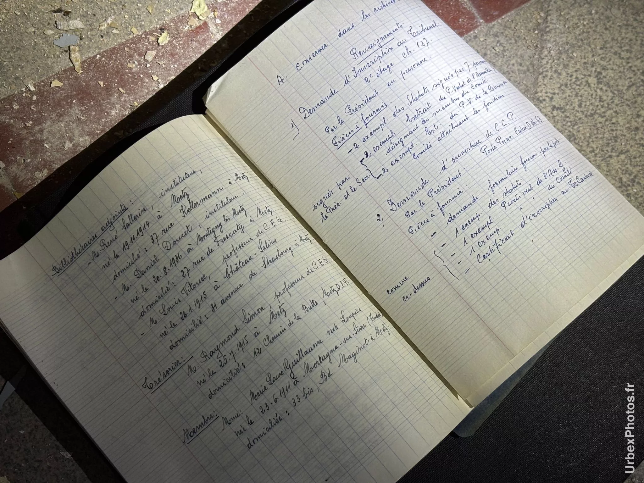 Dans un cahier