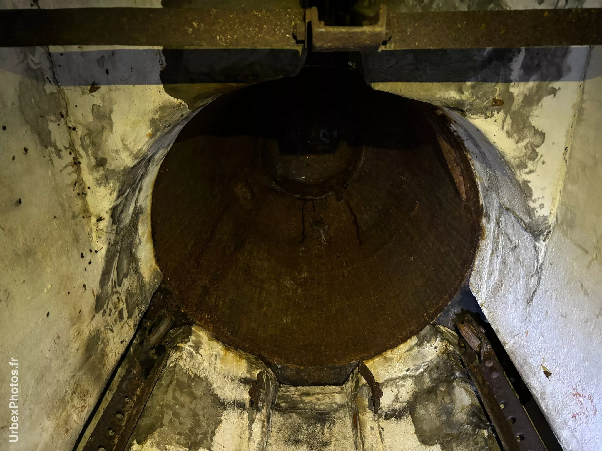 Intérieur d'une tourelle du Fort Fischer