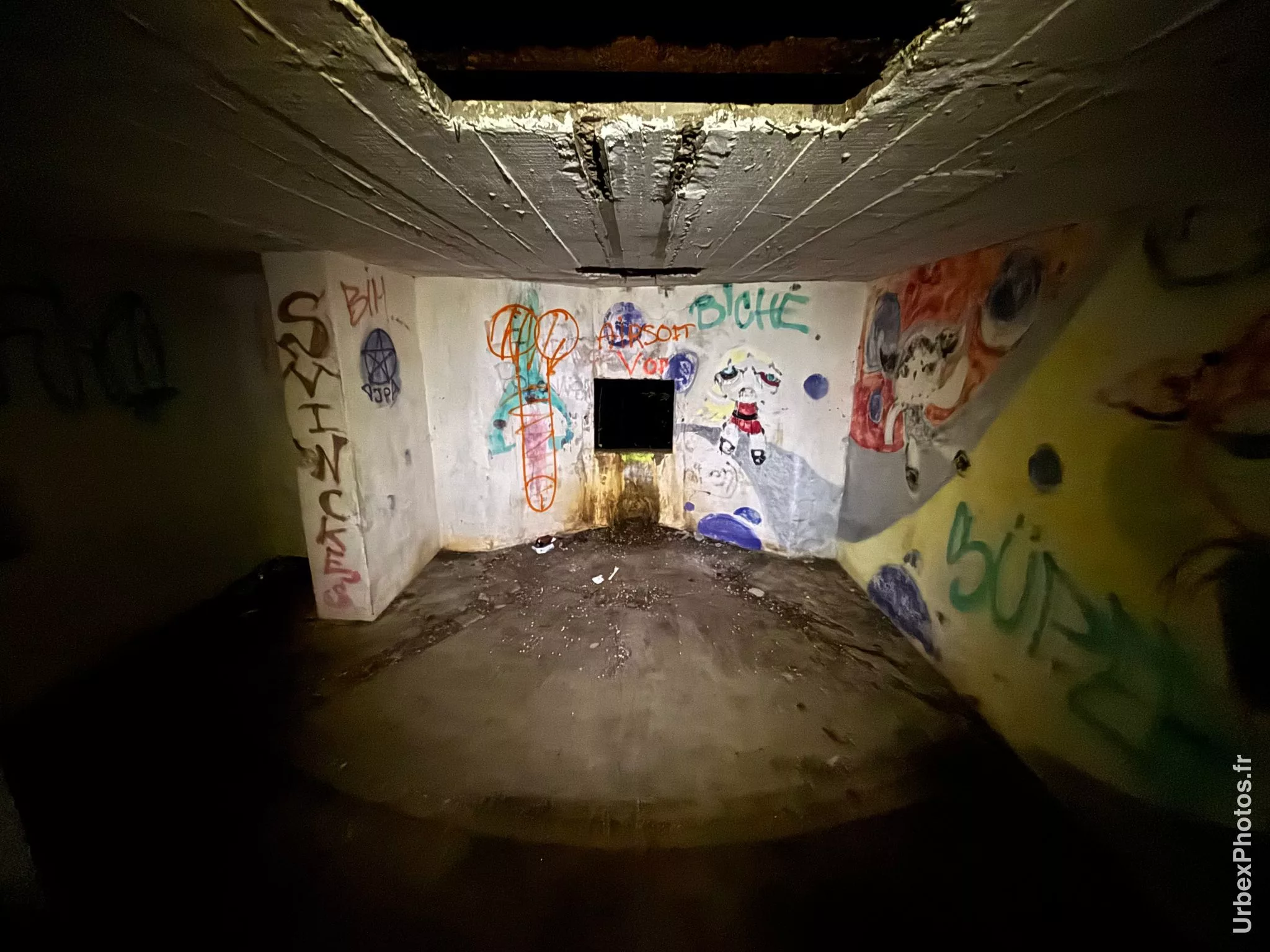 Photo urbex de graffitis sur un mur