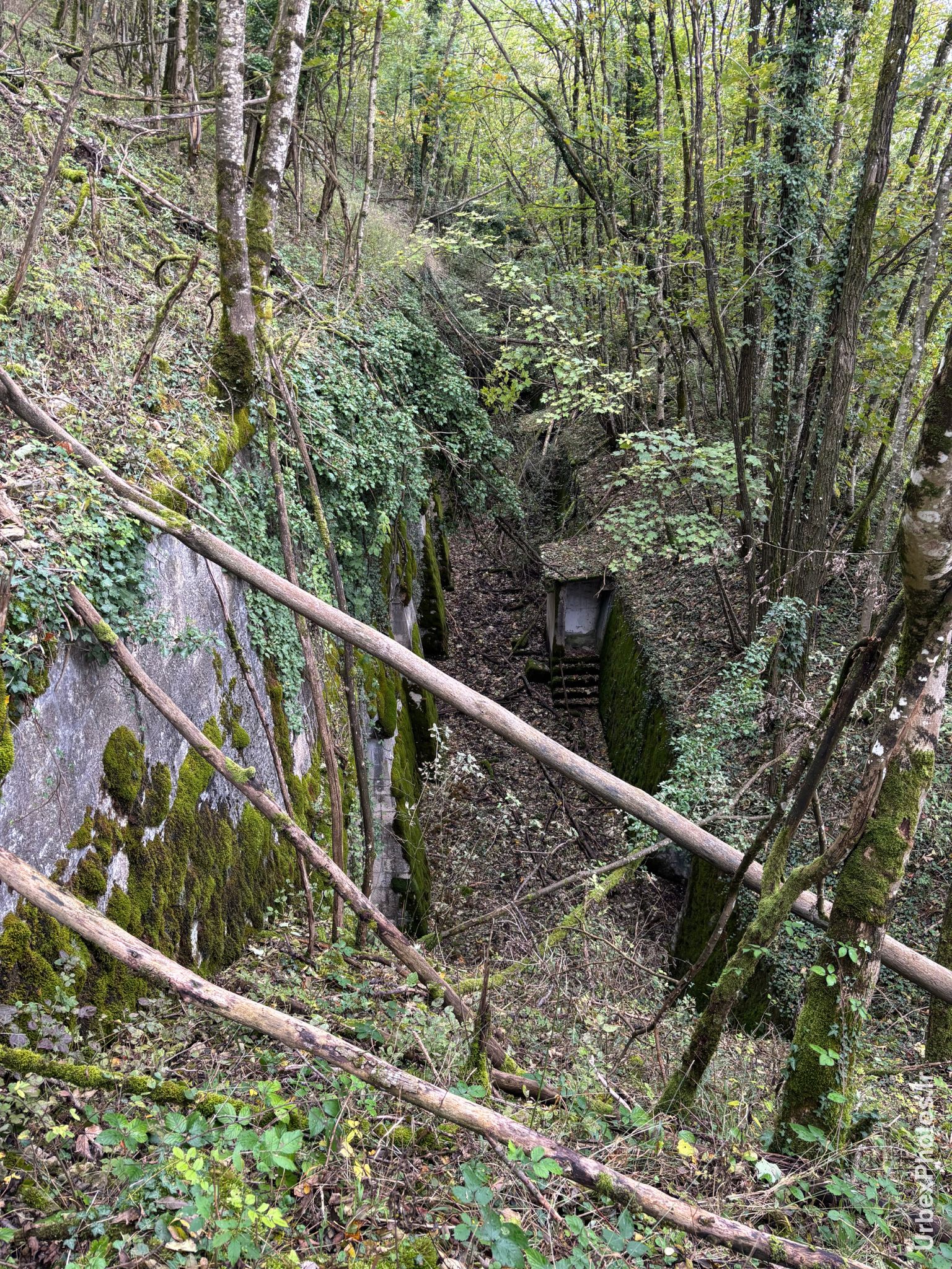 Vue de dessus d'une casemate du Fort Orwell