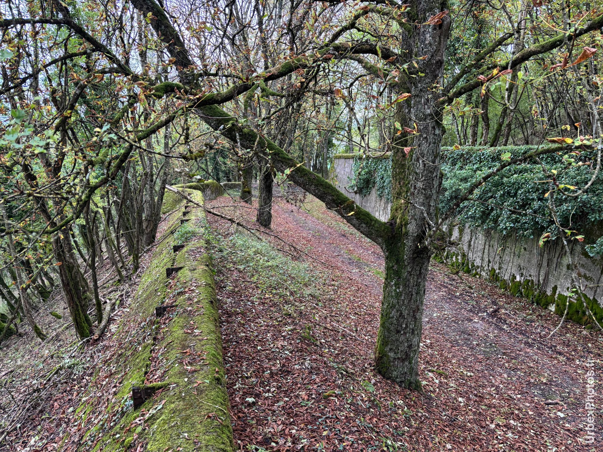 Devant un mur de fortification