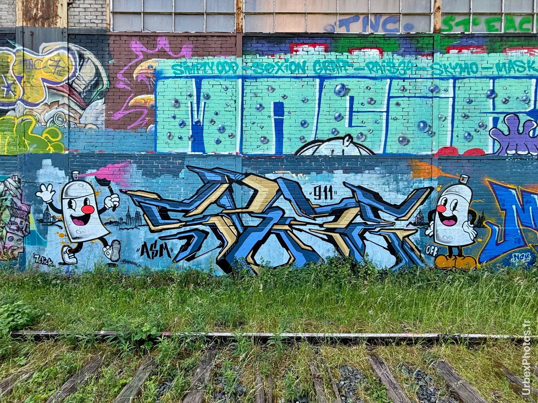 Photo urbex de graffitis le long de la voie ferrée