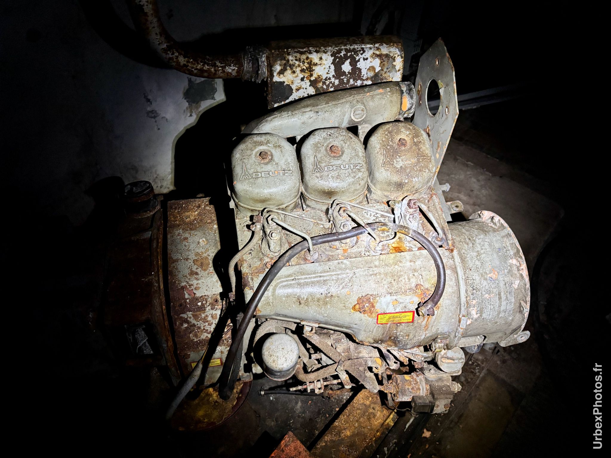 Photo urbex d'un groupe électrogène d'un fort de la ligne Maginot en Alsace