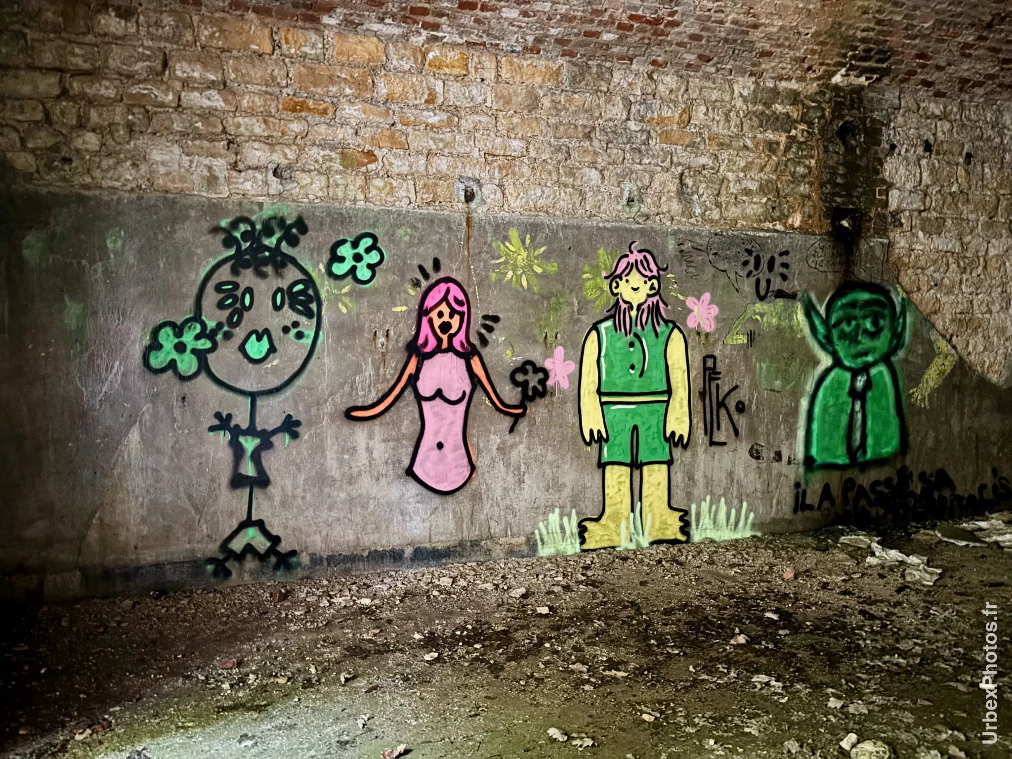 Graffiti sur un mur du Fort Crucifix