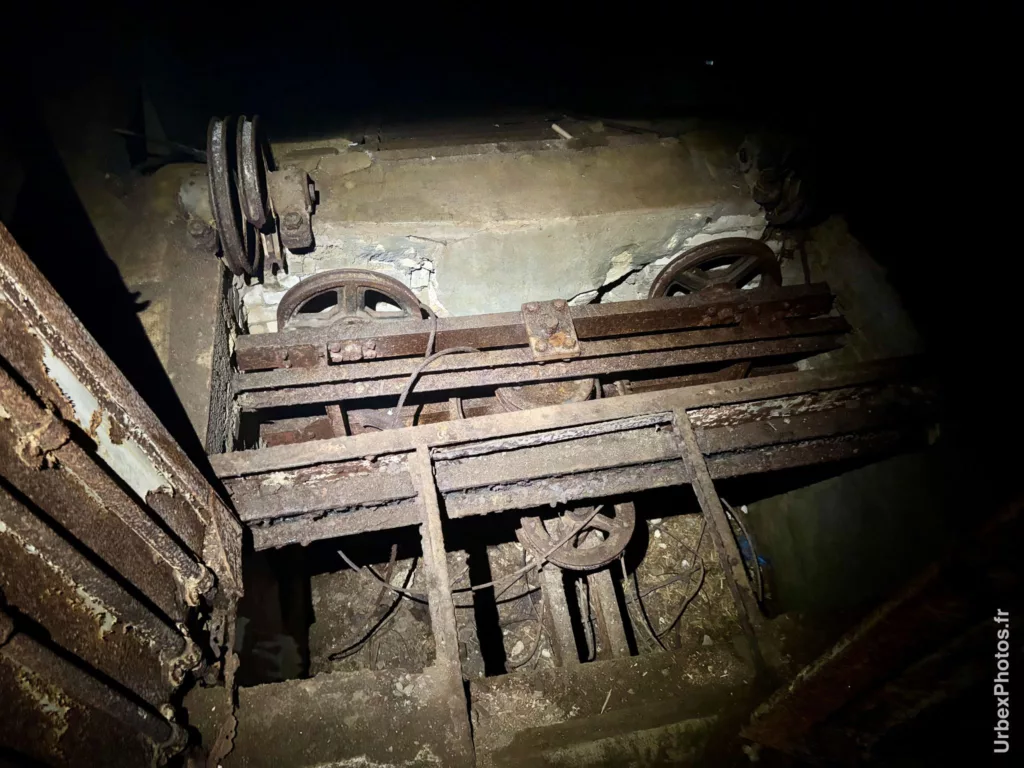 Poulies du funiculaire du Fort Crucifix