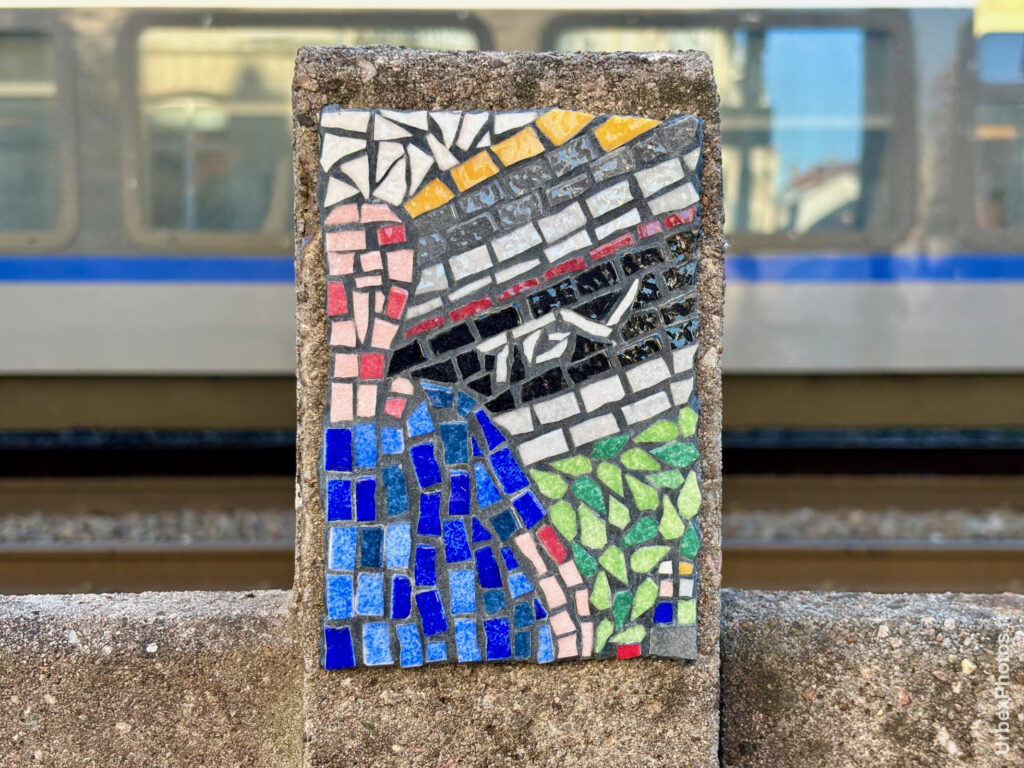 Mosaïque street art Nancy selfie