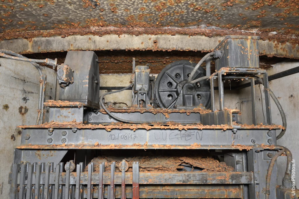 Mécanisme d'ascenseur d'un fort de la ligne Maginot