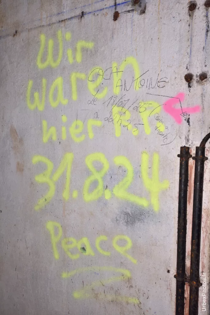 Graffiti dans un fort de la ligne Maginot