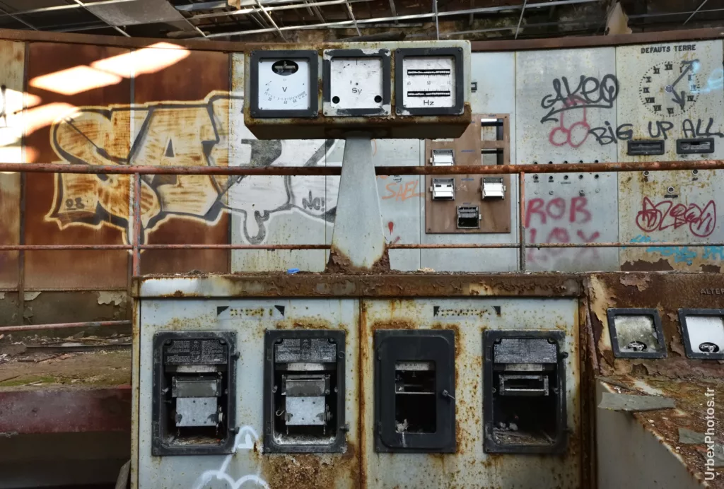 Cadrans de la salle de contrôle de la Mine Yutani