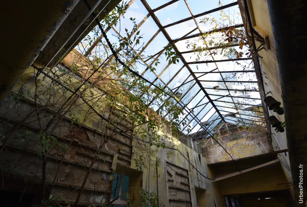 Photo urbex d'une verrière de la Mine Yutani en Lorraine
