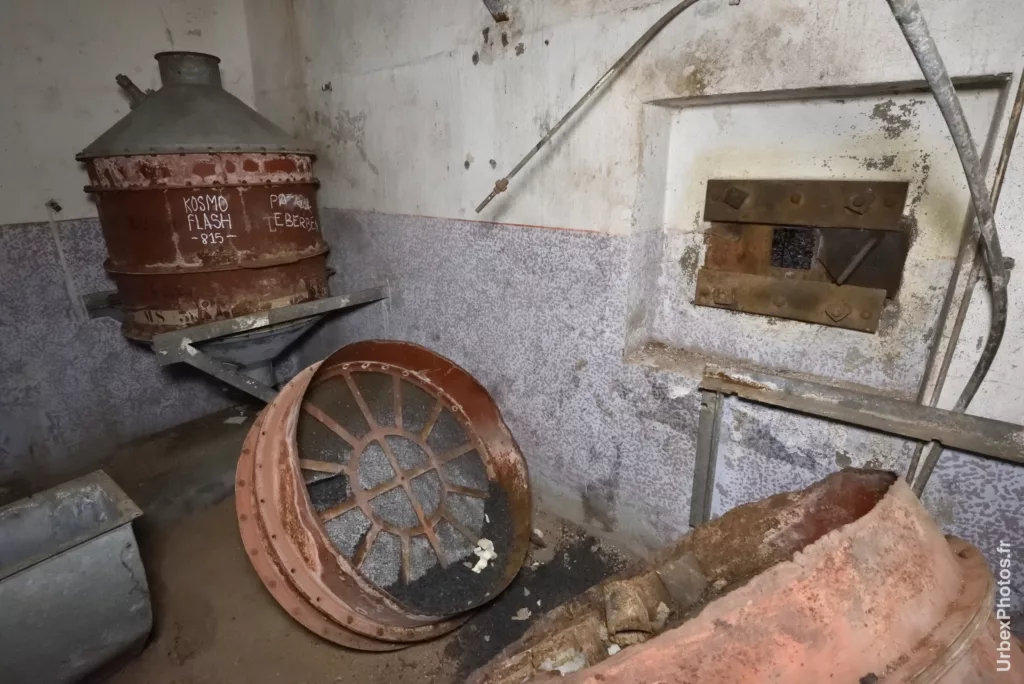 Filtres à charbon dans un bunker