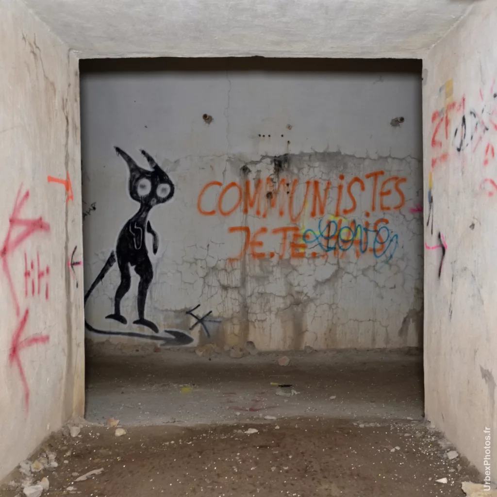 Graffiti d'un chat noir